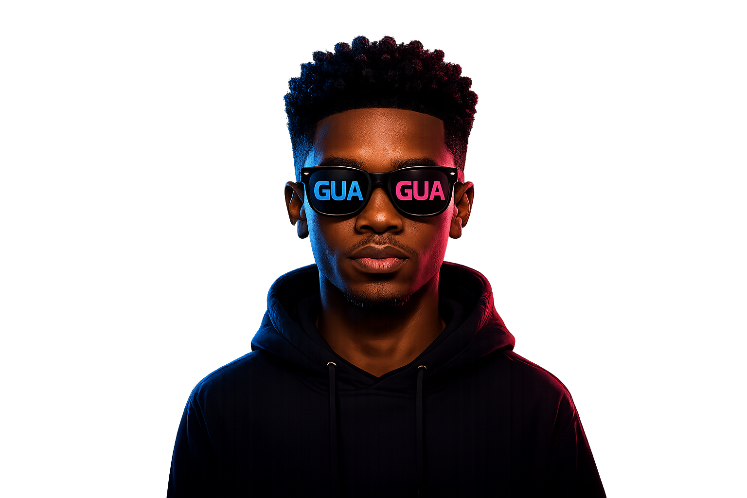 GameUp Africa character in a GUA hoodie